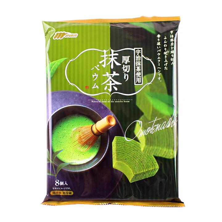 Marukin Japanese Matcha Baumkuchen Cake - 8 Pieces, 224g
