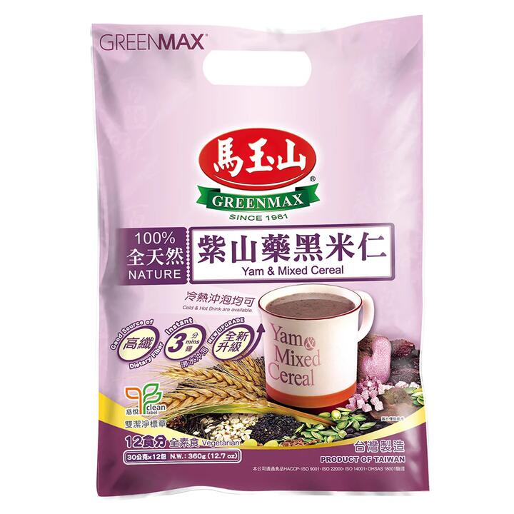 Greenmax Yam & Mixed Cereal - 30g x 12 Packs