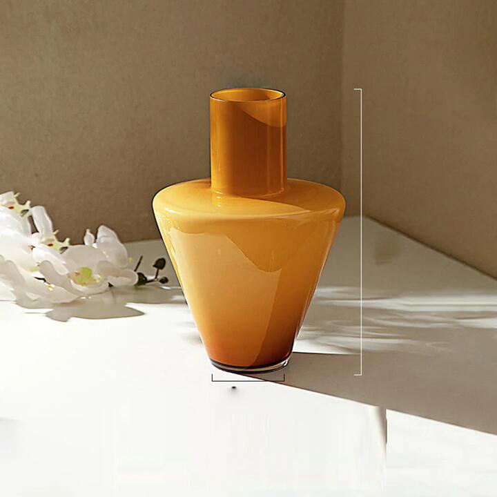 Modern SweetHome Geometric Amber Vase