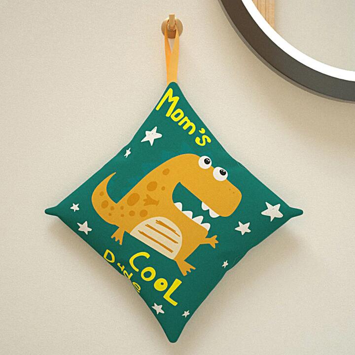 Ecoway Diatom Mud Hand Towel - Dinosaur Pattern, 20x20cm