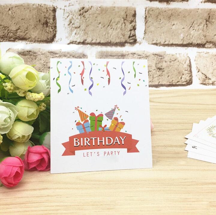 Birthday Greeting Card with Cake Design