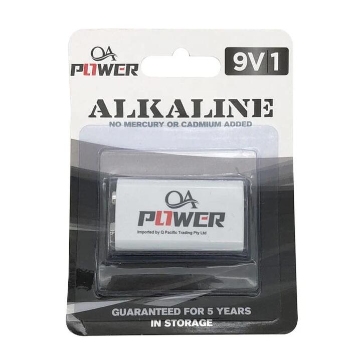 QA Power Alkaline Battery 9V - Single Pack