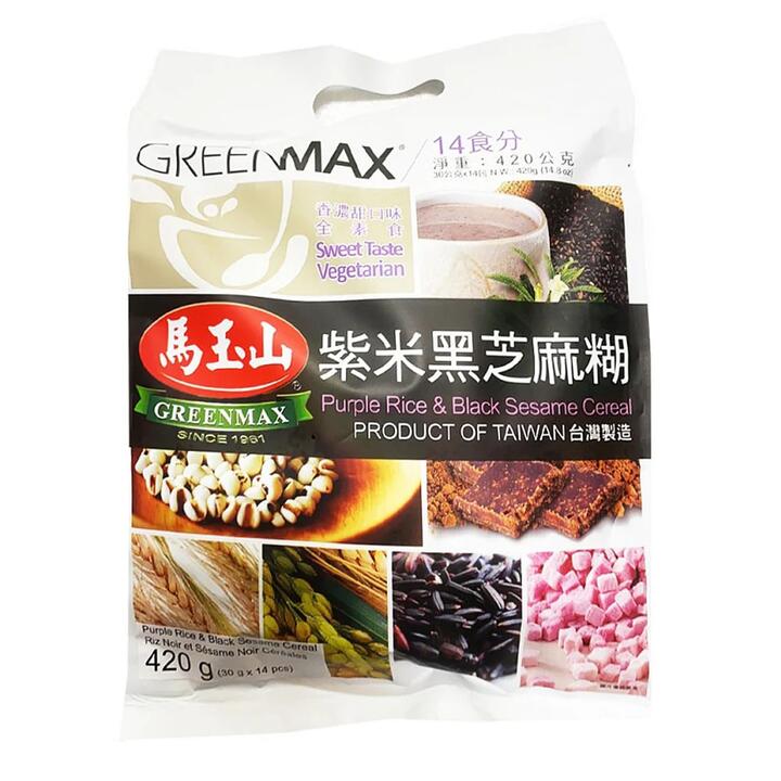 Greenmax Purple Rice & Black Sesame Cereal - 14 Packs, 420g
