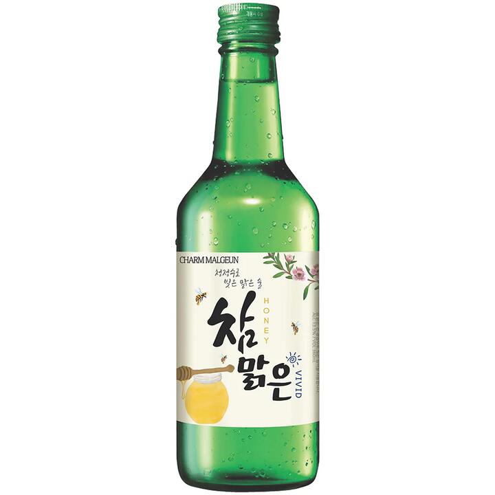 Charm Malgeun Vivid Korean Soju Honey Flavor 13.5% - 360ml
