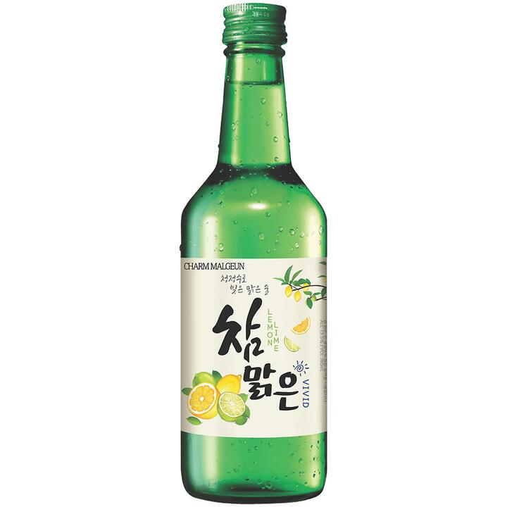 Charm Malgeun Vivid Korean Soju Lemon Lime Flavor 13.5% - 360ml