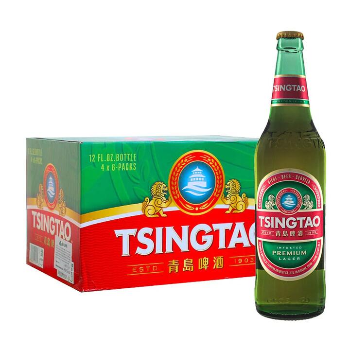 Tsingtao Beer 4.5% ABV - 640ml x 12 Bottles