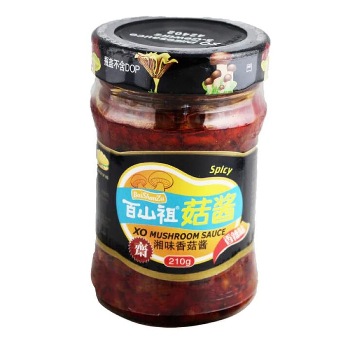 BaiShanZu Spicy Hunan XO Mushroom Sauce - 210g