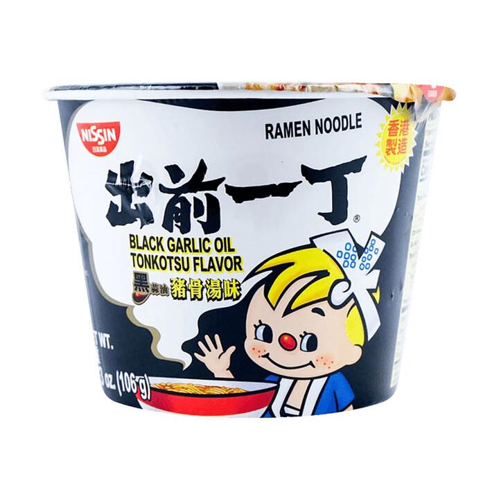 Nissin Demae Iccho Black Garlic Oil Tonkotsu Flavor Ramen Noodle Cup - 106g
