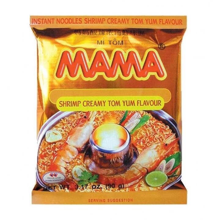 Mama Shrimp Creamy Tom Yum Flavour Instant Noodles - 90g