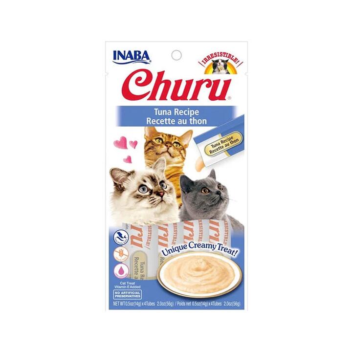 Inaba Churu Tuna Recipe Cat Treats - 4 Tubes, 56g