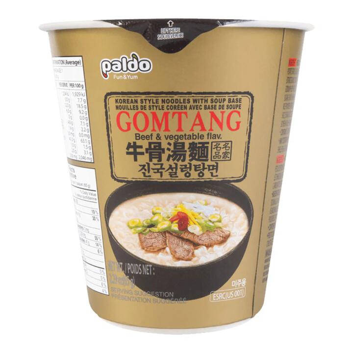 Paldo Gomtang Beef Bone Soup Noodles Cup - 65g
