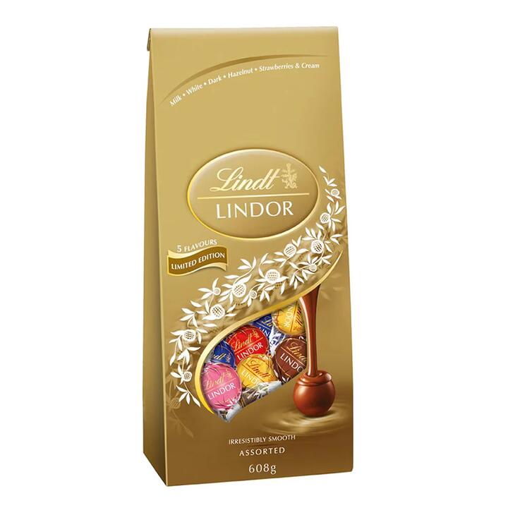Lindt Lindor Assorted Chocolate Bag - 608g