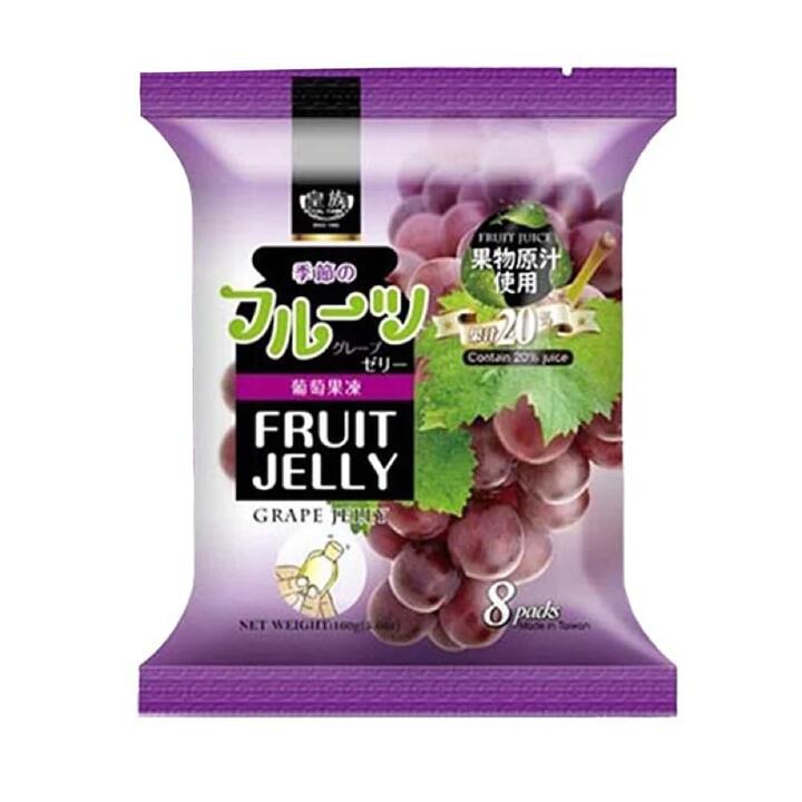 Royal Family Grape Flavour Fruit Jelly - 8 Packs, 160g