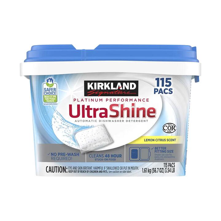 Kirkland Signature UltraShine Dishwasher Detergent Pacs - 115 Count