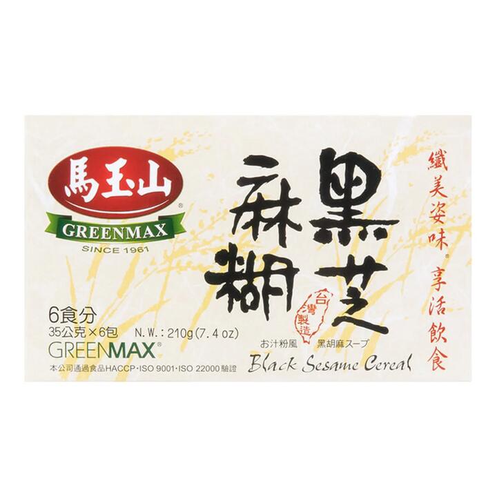 Greenmax Black Sesame Cereal - 6 Packs, 210g