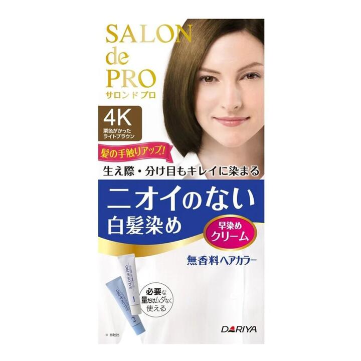 Dariya Quick Hair Dye Cream Light Chestnut Brown #4K