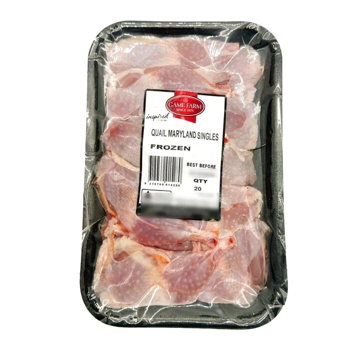 Game Farm Frozen Quail Maryland Legs - 20 Pieces