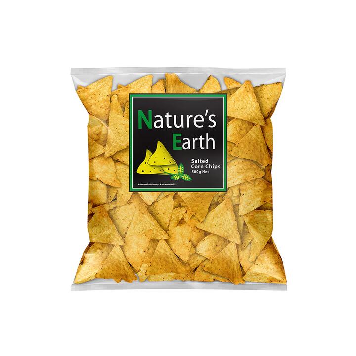 Nature's Earth Salted Corn Chips 500g