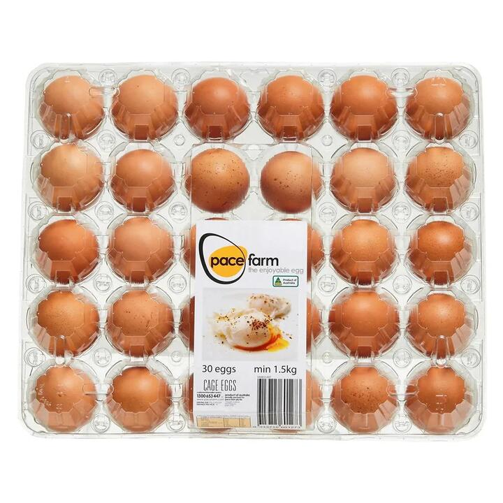 Pace Farm Caged Eggs Large 30 Pack - 1.5kg