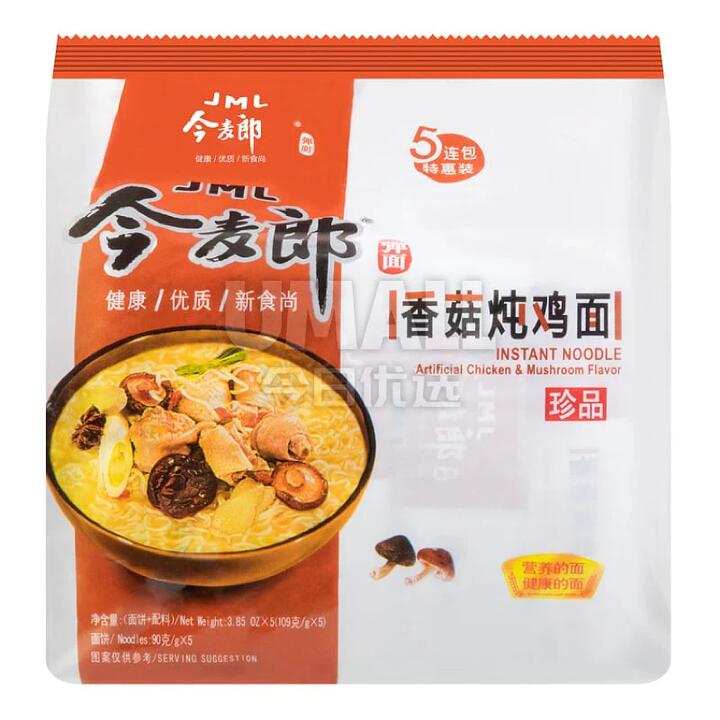 JML Artificial Chicken & Mushroom Instant Noodles - 109g x 5 Packs