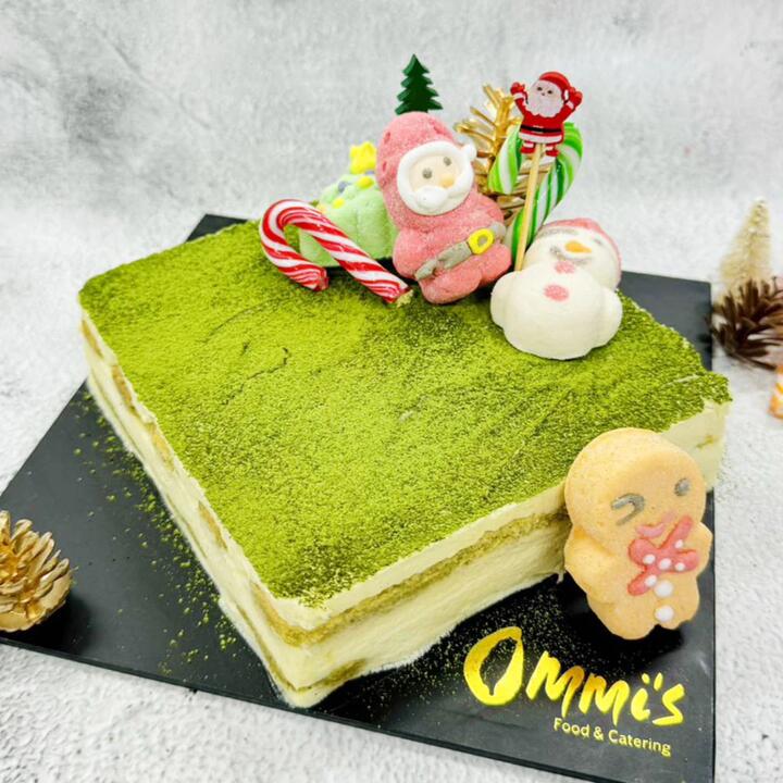 Ommi's Christmas Matcha Tiramisu Cake - 4 Inch