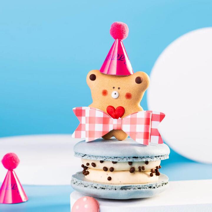 G-LAB Bear Macaron Cake - Mango Orange Flavor, 120g