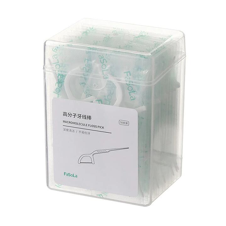 FaSoLa Disposable Polymer Floss Picks - 50 Pieces x 3 Packs