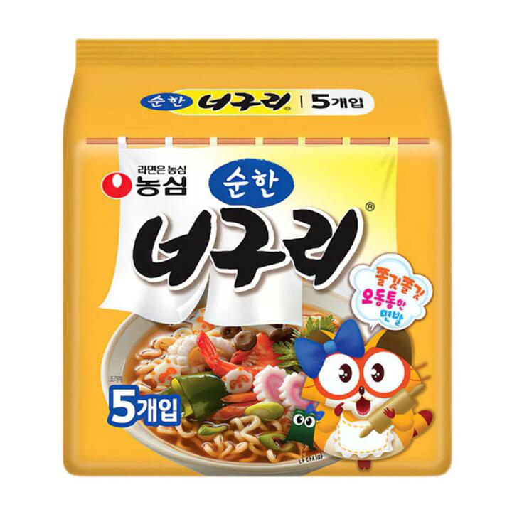 Nongshim Little Raccoon Seafood Ramen - 120g x 5 Packs