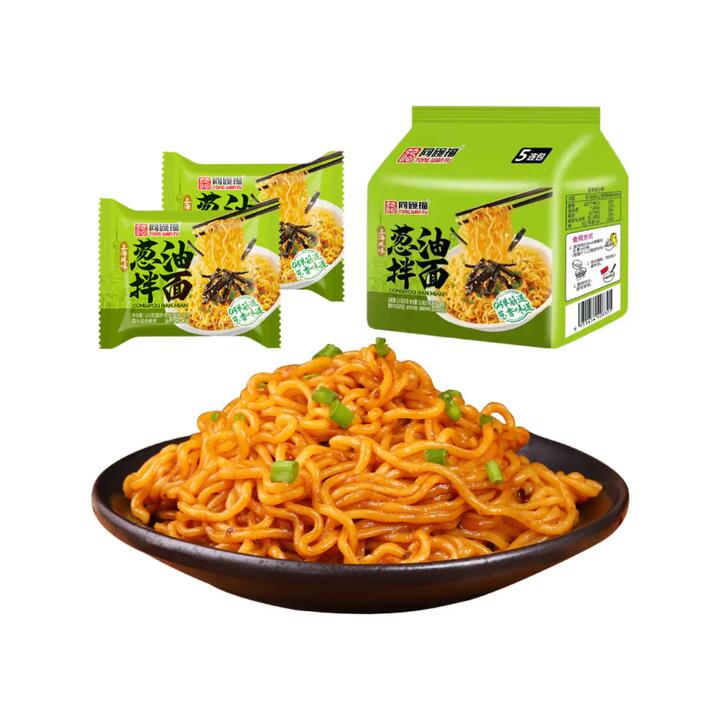 Tong Wan Fu Shanghai Scallion Oil Noodles 5-Pack 116g Each