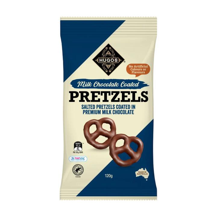 Hugos Milk Chocolate Coated Salted Pretzels - 120g