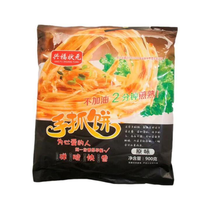 Xing Fu Zhuang Yuan Frozen Hand-Grab Scallion Pancakes – Original & Spring Onion Flavours Assorted 900g - Chinese Layered Paratha Ready in 2 Minutes