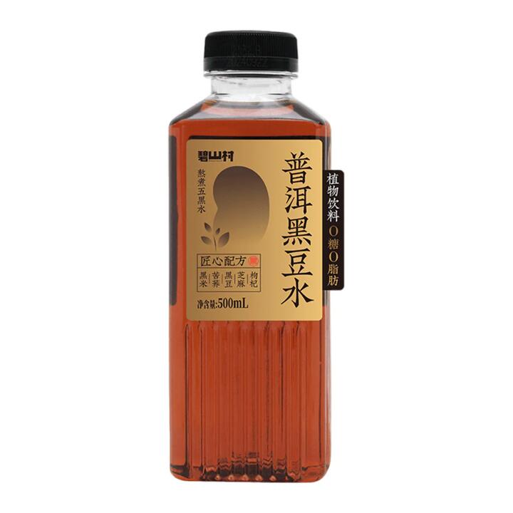 Bishancun Pu'er Black Soybean Water 500ml – Zero-Sugar Plant-Based Herbal Drink