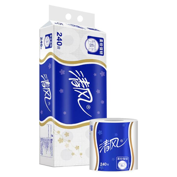 Breeze Soft & Strong Toilet Paper – 240 Sheets per Roll, 10 Rolls × 2 Packs (Total 20 Rolls) - Bath Tissue
