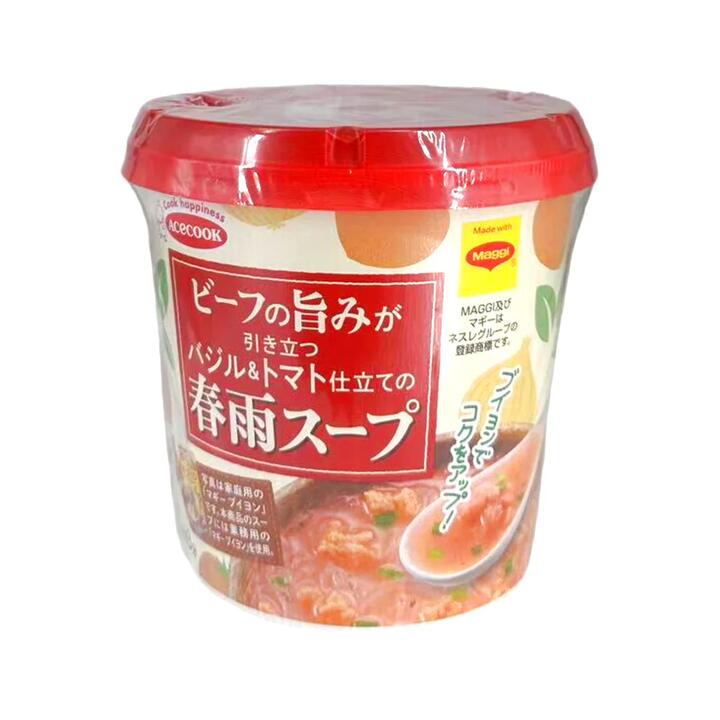 Acecook Basil & Tomato Beef Glass Noodle Cup Soup 147g - Japanese Harusame Instant Cup