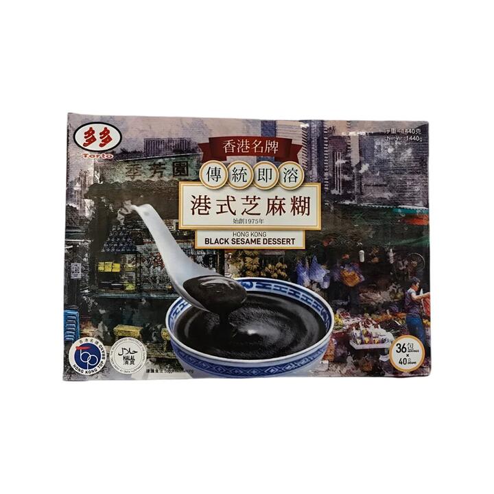 Torto Hong Kong Instant Black Sesame Dessert – 36 Sachets, 1.44 kg - Instant Black Sesame Paste Powder