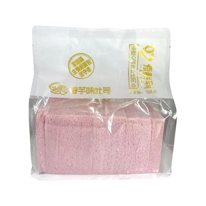 Aibiyi Taro Flavoured Sliced Bread 328g – Soft Pink Toast Loaf