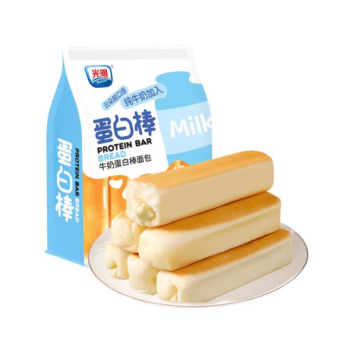 Guangming Protein Bar Bread – Milk Flavour 270g - Soft High-Protein Snack Sticks