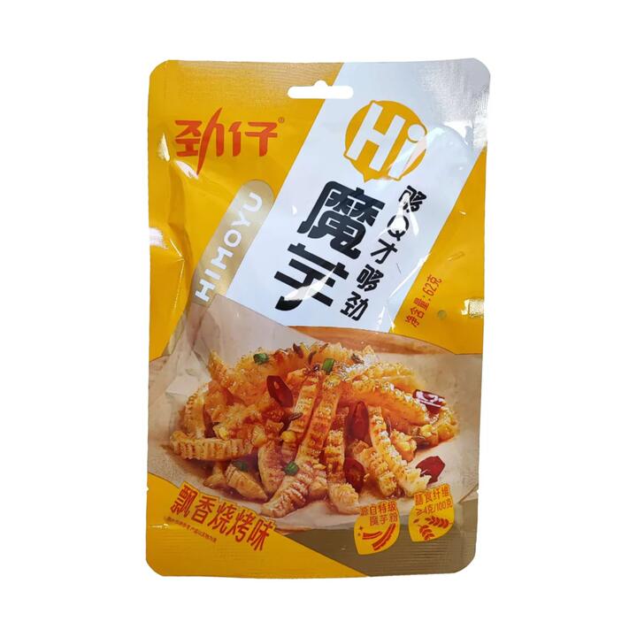 Jinzai Hi Konjac Strips – Aromatic BBQ Flavor 62g - Plant-Based Low-Calorie Snack