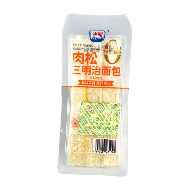 Bright Meat Floss Sandwich Bread 60g – Soft White Loaf with Savoury Pork Floss Filling