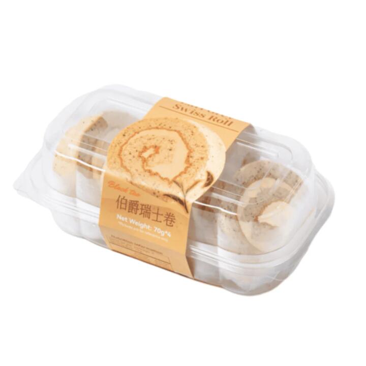 Chewy Earl Grey Swiss Roll Cake – 4 Pieces (70g Each, 280g Total)