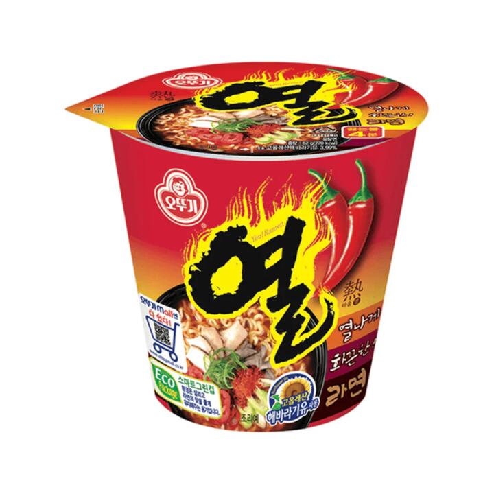 Ottogi Yeul Spicy Ramen Cup 62g – Hot & Fiery Korean Instant Noodles