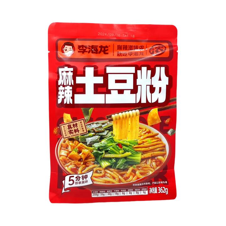 Li Hailong Mala Spicy Potato Noodles 362g – 5-Minute Instant Meal