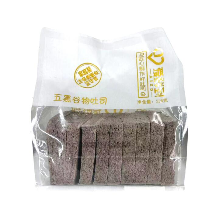 Aibeiyi Five-Black Grain Sliced Bread 328g – Soft Multigrain Sandwich Loaf