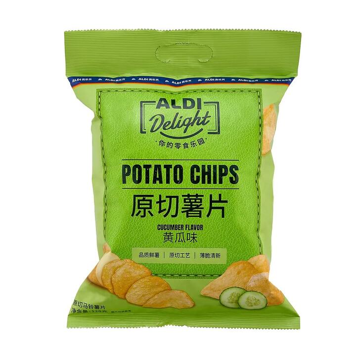 Aldi Delight Cucumber Flavour Potato Chips 128g – Limited Import
