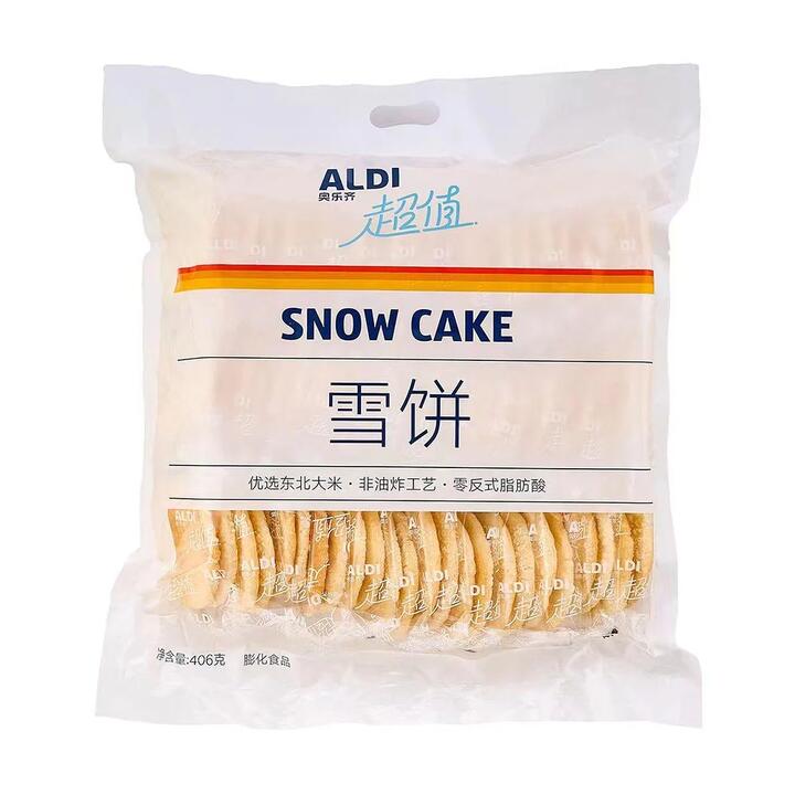 ALDI Super Value Snow Cake Rice Crackers 406g - Glazed Rice Crackers – Limited Import