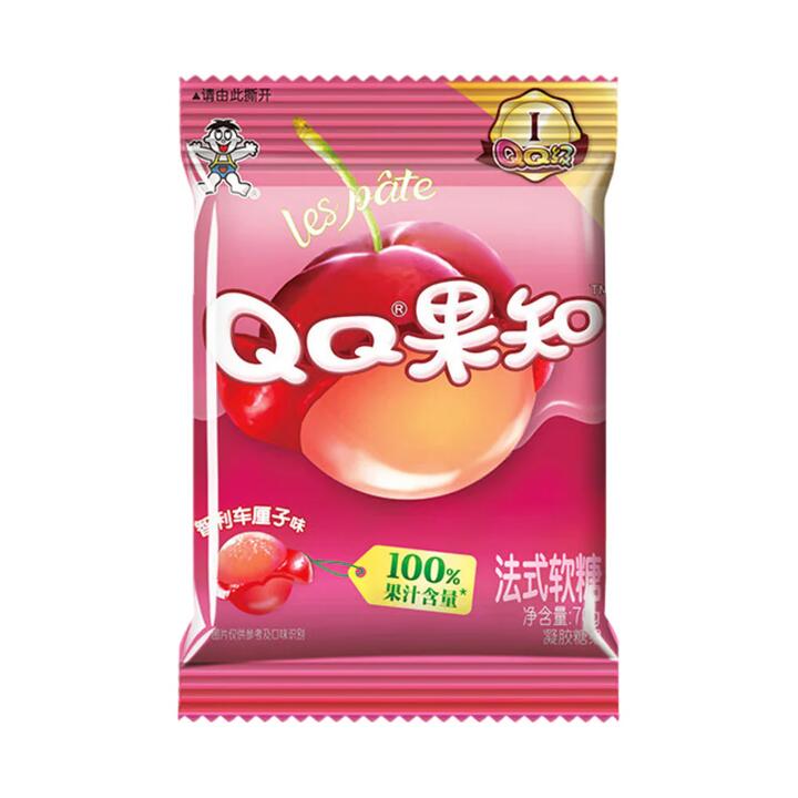 Want Want QQ Fruit Jellies – Chilean Cherry 70g - French-Style Pâte de Fruits