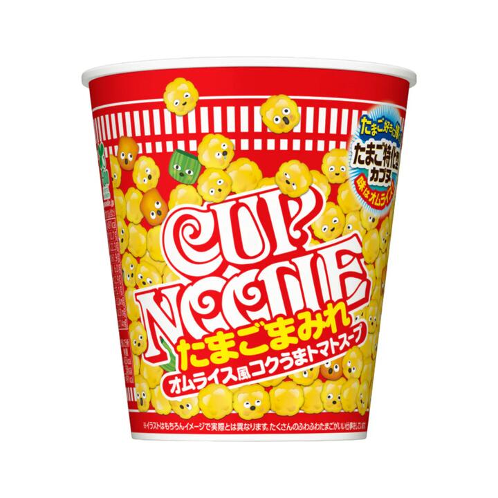 Nissin Cup Noodle Egg-Packed Omurice-Style Tomato 103g - Cup Ramen with Rich Tomato Soup & Fluffy Egg Bits