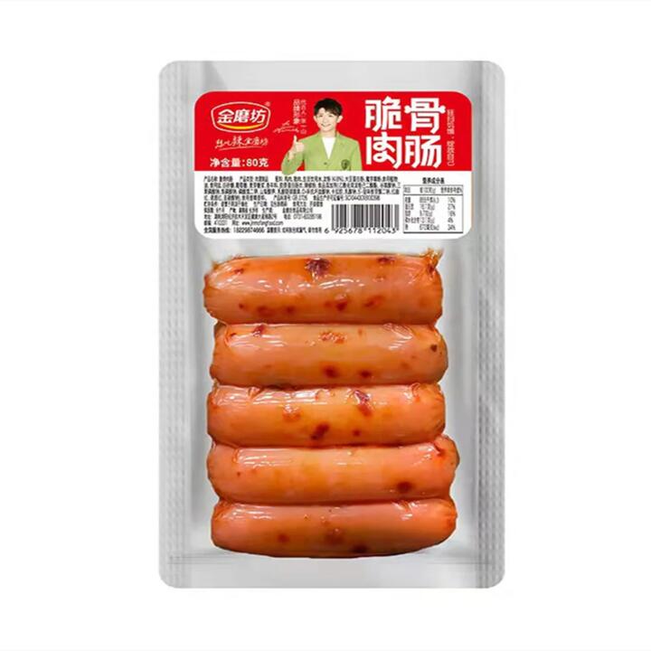 Jinmofang Crispy Cartilage Pork Sausages 80g - Ready-to-Eat Snack