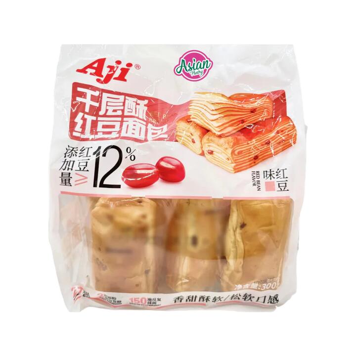Aji Red Bean Layered Pastry Bread 300g