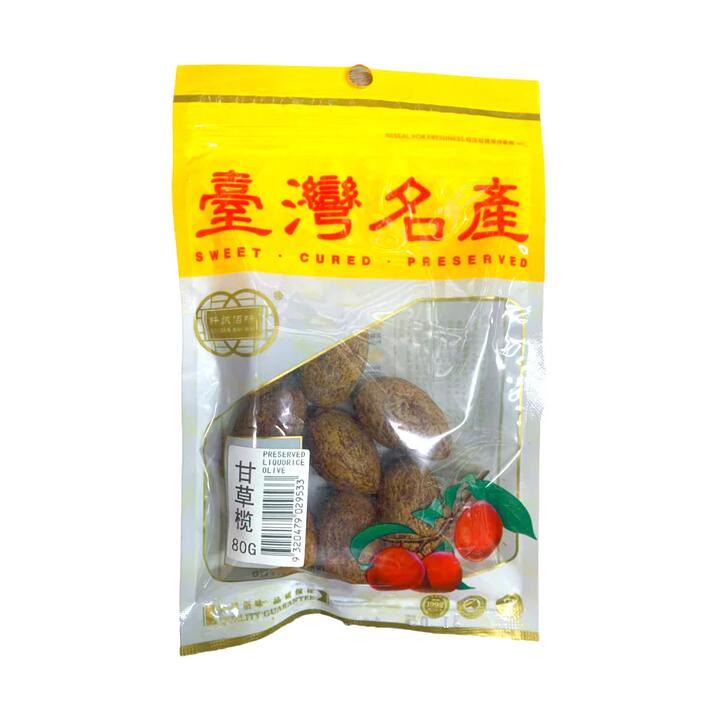 Qiancheng Preserved Licorice Olives 80g - Taiwanese Preserved Fruit Snack
